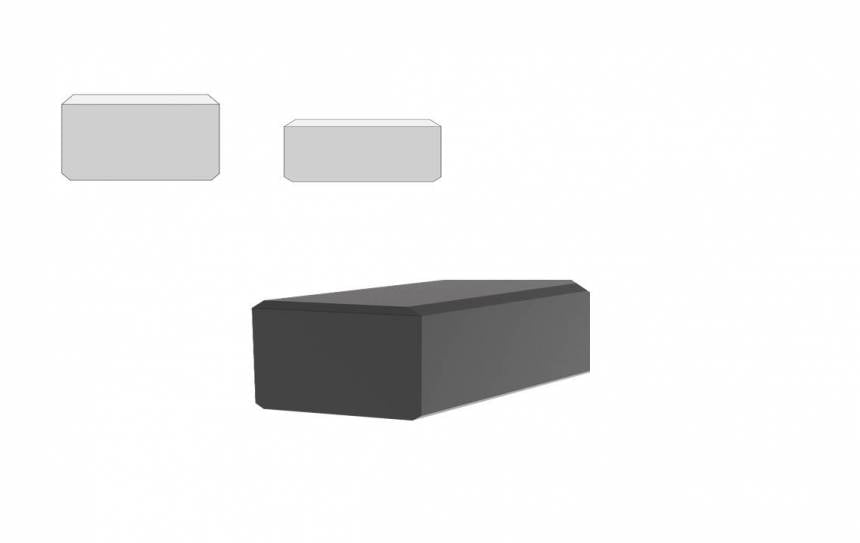 Rubber blocks with UHMWPE toplayer